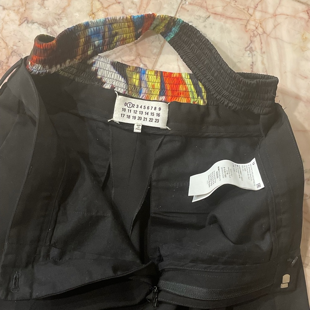 maison margiela black high waist pants fw19